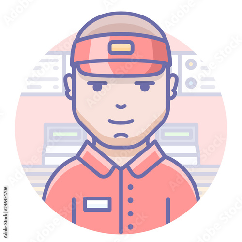 cashier seller man 