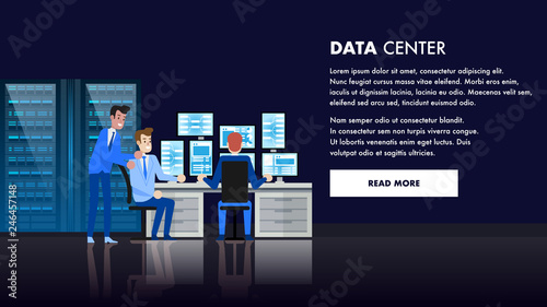 Computer Data Center. Database Admin Workstation.