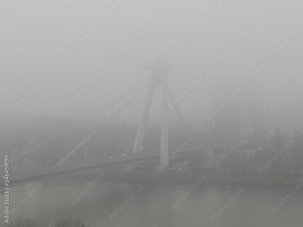 Fototapeta premium Fog over the Danube