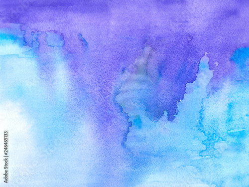 Watercolor blue abstract background
