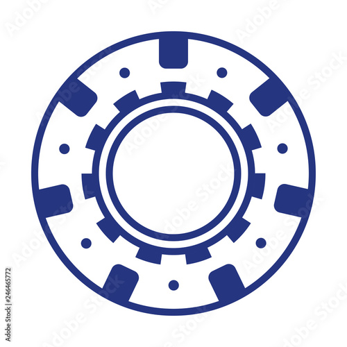 blue casino poker chip