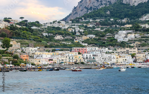 General view of Capri Island in Naples, Italy