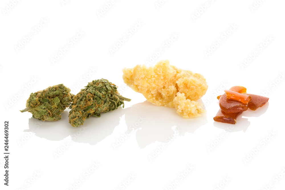 Ταπετσαρία Cannabis concentrate shatter, bud and crumble.