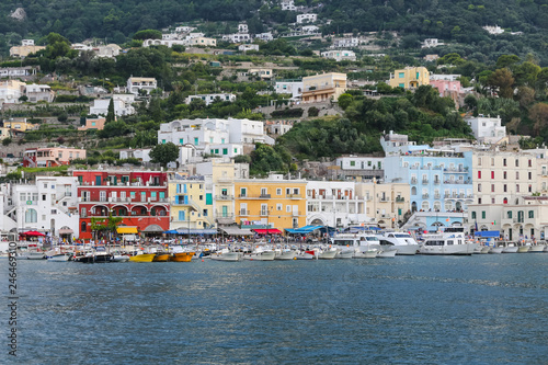 General view of Capri Island in Naples, Italy