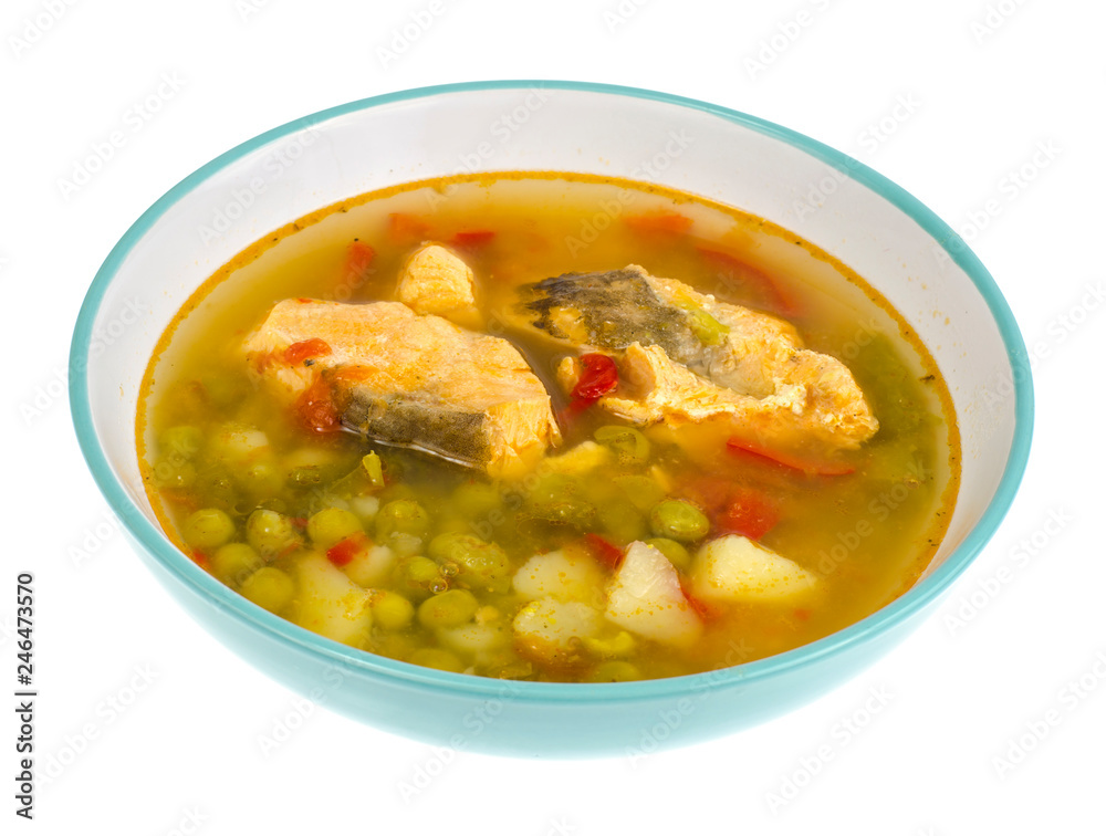 Vegetable fish soup with salmon Vegetable fish soup with salmon