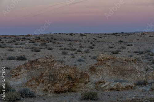 desert at sunset and much colors