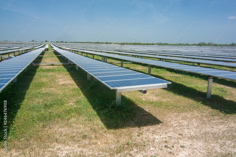 Solar Energy, clean technology to reduce CO2 emissions. At south Honduras in Choluteca we found Solar Energy Farms producing electricity for the rural countryside, Photovoltaic energy for people