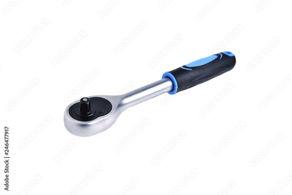 knob for socket wrench, nut ratchet close up isolate knob for socket wrench, nut ratchet close up isolate