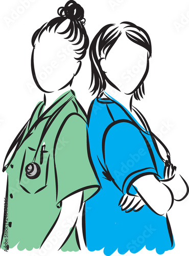 medical staff professional illustration