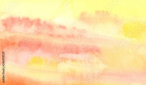 Watercolor orange abstract background