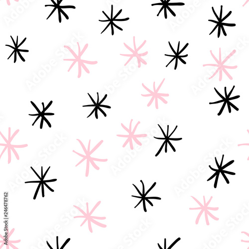 Cute colorful star seamless pattern. Funny festive background  wrapping paper. Vector illustration.  