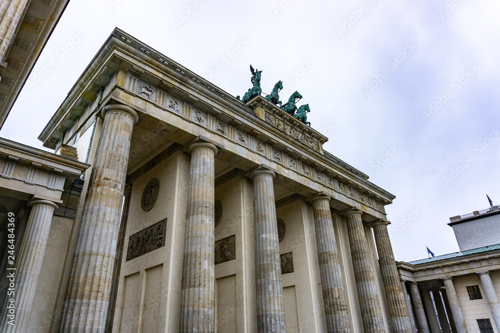 Berlin Brandenburg Gate (Brandenburger Tor) in a rainy day, Berlin, Germany
