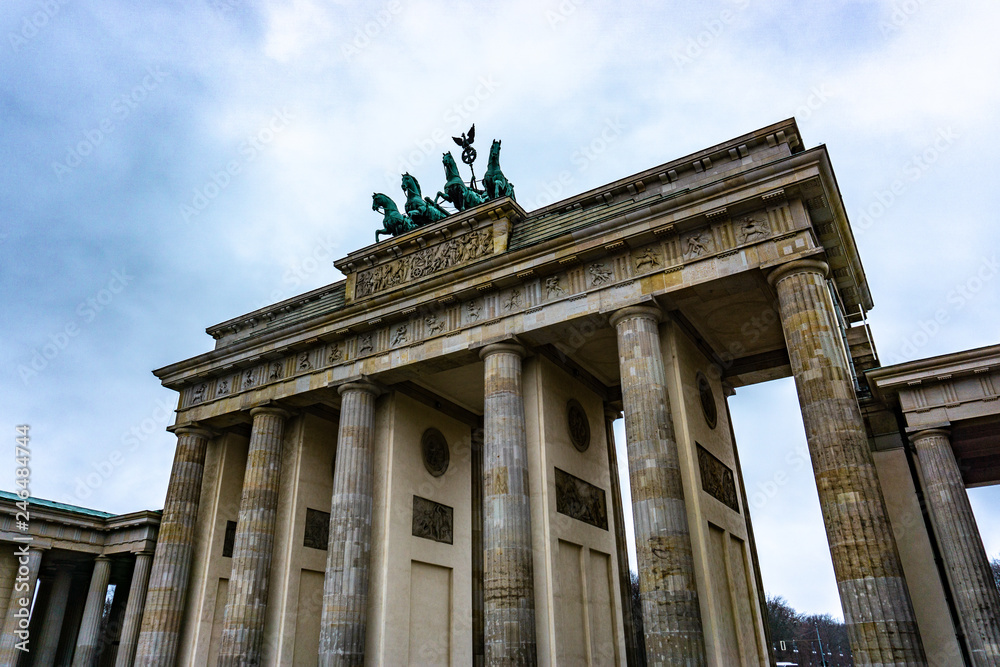 Berlin Brandenburg Gate (Brandenburger Tor) in a rainy day, Berlin, Germany