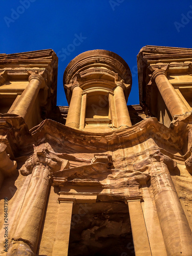 Obraz na płótnie Architectural details of The Monastery in Petra Jordan w salonie