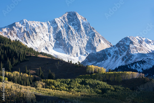 Capital Peak 14,130 feet is a famous Colorado Mountain within the White River National Forest, Colorado.