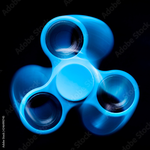 Blue spinner on a black background