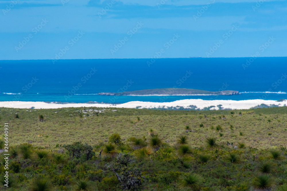 Heat deflected photo of sand dunes at the coast of Western Australia