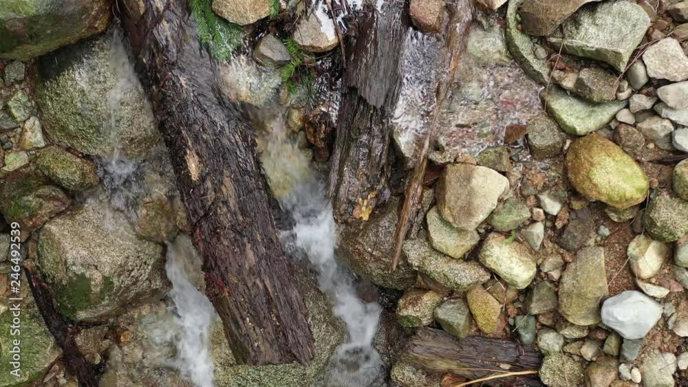 Majestic mountain creek in Vancouver, Canada. Drone flying. Aerial view with rocky background. 4K. Majestic mountain creek in Vancouver, Canada. Drone flying. Aerial view with rocky background. 4K.
