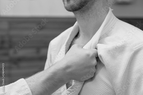 Practice in self-defense in martial arts training