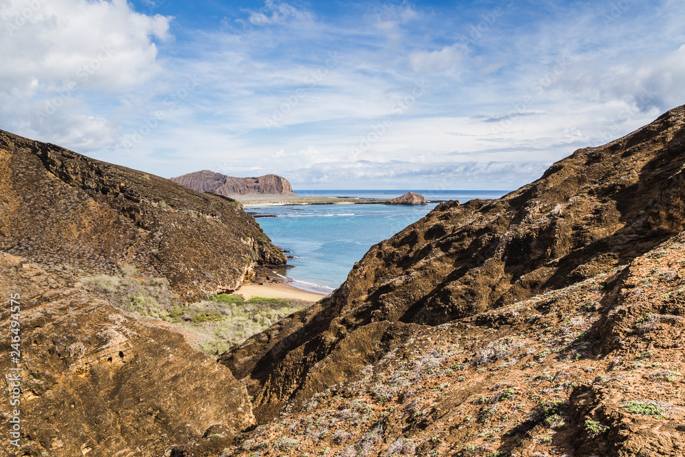 Rocky landscape of San Cristobal in the Galapagos islands Ecuador