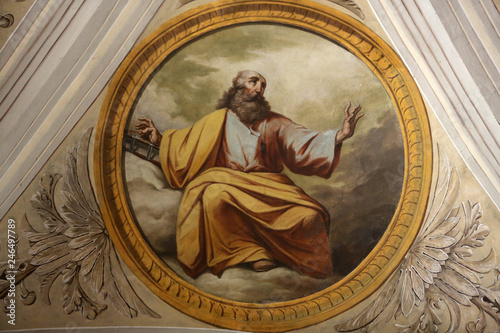 Prophète Zacharie. Collégiale Saint-Jacques-le-Majeur. Sallanches. / Prophet Zechariah. Saint James's collegiate church. Sallanches.