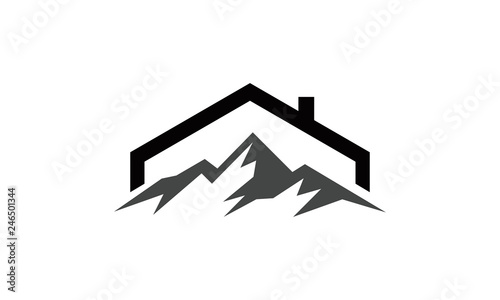 home mountain vector