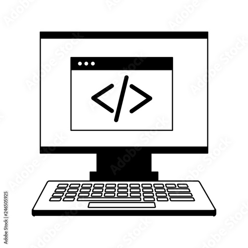 computer monitor keyboard coding website