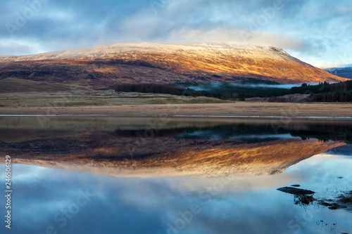 River Spey, landscape in Scotland near Laggan photo