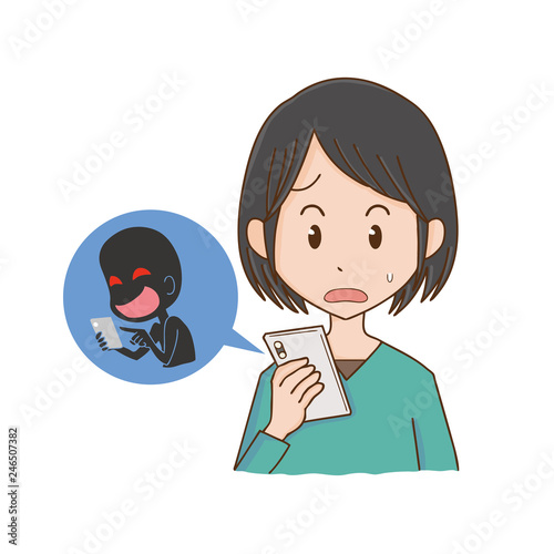 迷惑メール　詐欺メール　SNS　女性