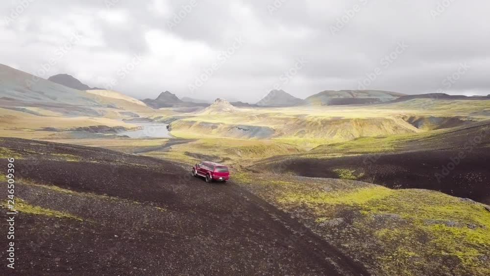 Drone aerial shot of amazing landscape in Iceland Drone aerial shot of amazing landscape in Iceland