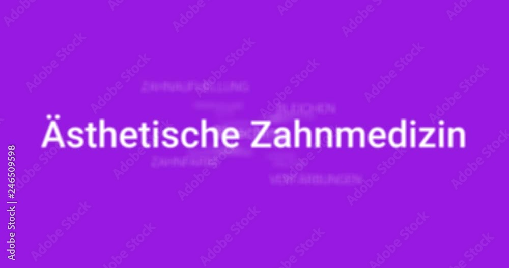 Intro welches den Service eines Zahnarztes in der ästhetischen Zahnmedizin zeigt (z.B. Keramik, Inlays, Kronen, Onlays, Lumineers). Lila Hintergrund, weiße Schrift Intro welches den Service eines Zahnarztes in der ästhetischen Zahnmedizin zeigt (z.B. Keramik, Inlays, Kronen, Onlays, Lumineers). Lila Hintergrund, weiße Schrift