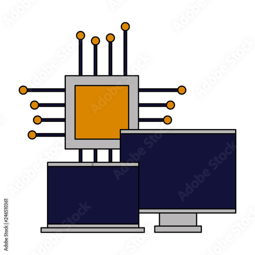 computer monitor laptop and motherboard circuit