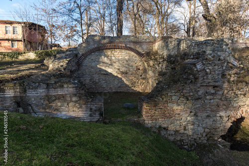 Ruins of the builings in the ancient Roman city of Diokletianopolis, town of Hisarya, Plovdiv Region, Bulgaria