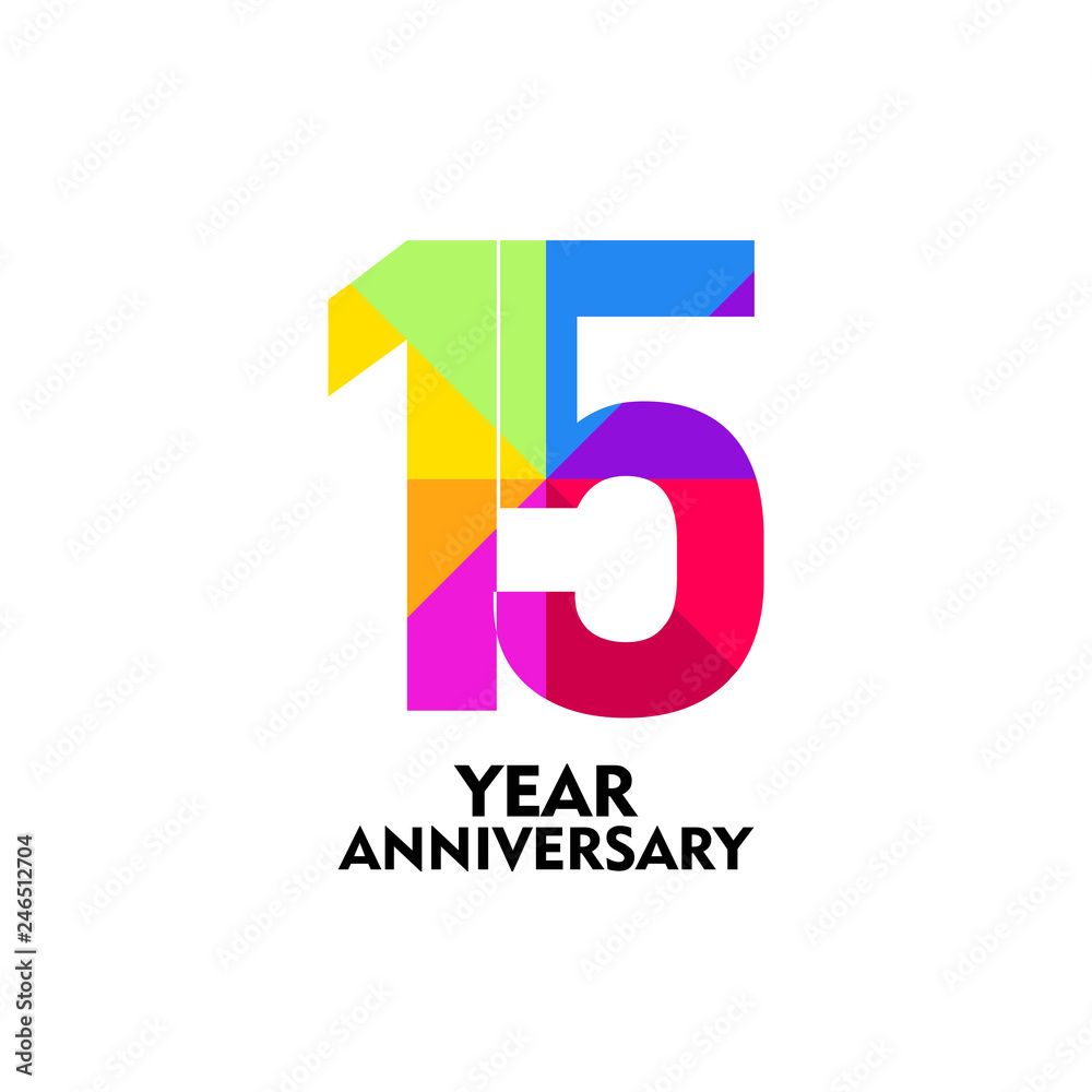 15 Year Anniversary Vector Template Design Illustration 15 Year Anniversary Vector Template Design Illustration