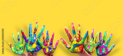 Colorful Painted Hands
