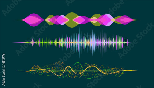 vector of frequency audio music equalizer digital .music player waveform, hud for sound technology or tune bar, recorder signal. Song studio or music sound theme