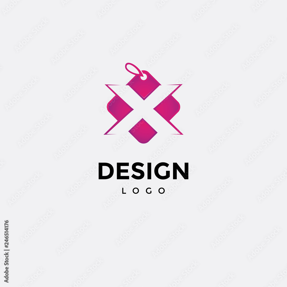 Vector logo design initials x Vector logo design initials x
