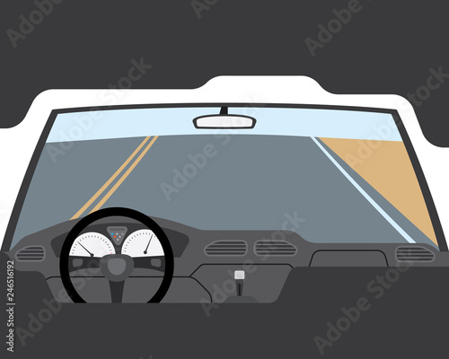 drive car inside view