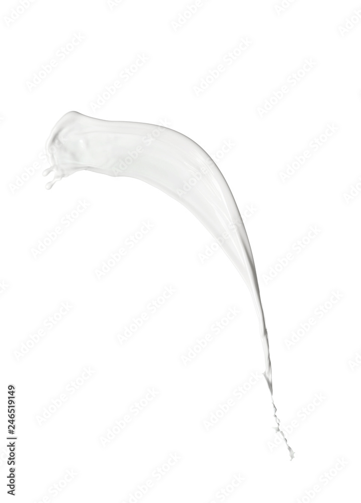 Splash of fresh milk isolated on white Splash of fresh milk isolated on white