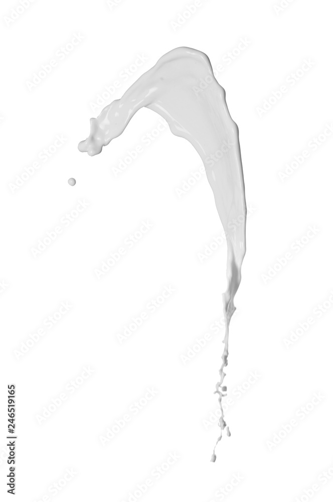 Splash of fresh milk isolated on white Splash of fresh milk isolated on white