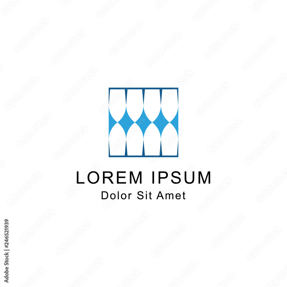 boat parking with negative space style logo template boat parking with negative space style logo template