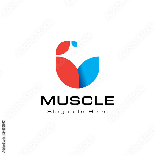 muscle logo template design