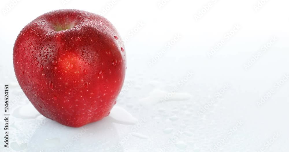 rotating red apple on white background rotating red apple on white background