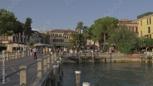 View of Piazza Giosue Carducci in Sirmione, Lake Garda, Lombardy, Italy, Europe photo