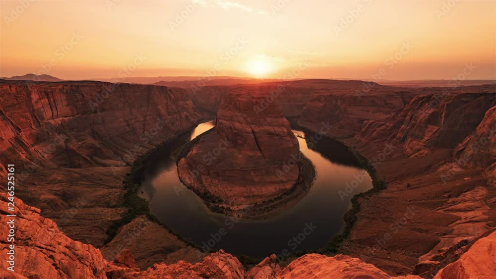 4K Timelapse Sequence of Horseshoe Bend, USA - The Iconic site from Day to Night