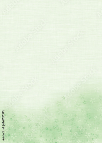 桜　布　質感　緑