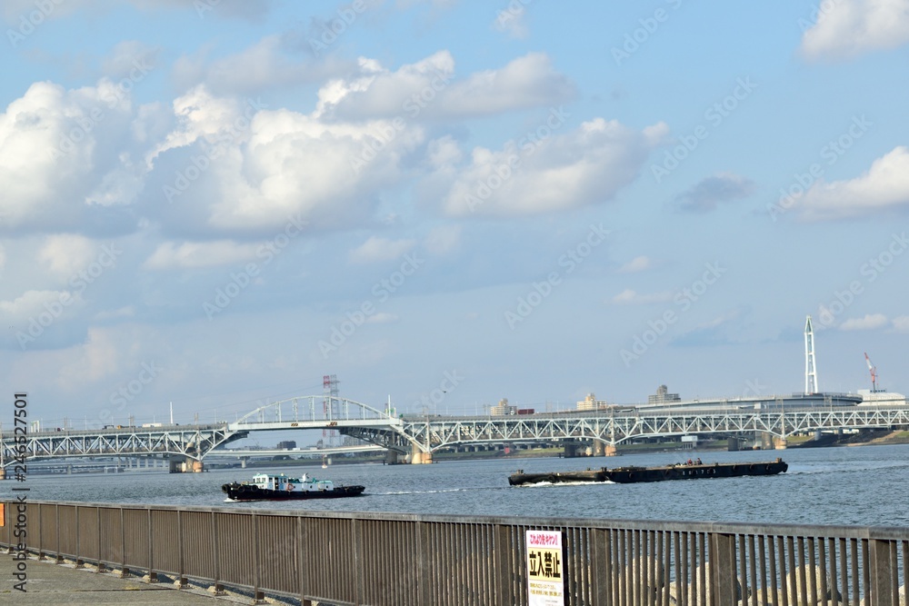 Fototapeta premium 荒川河口橋