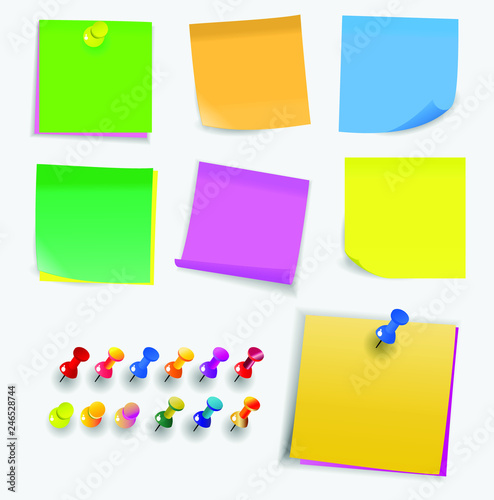  colorful sticky note. using in school or office activity. easy to modify design.