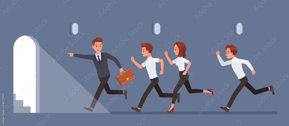 Business people working in office character vector design. no3