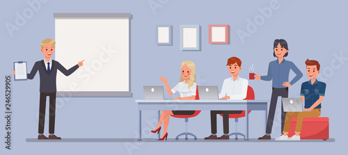 Business people working in office character vector design. no2